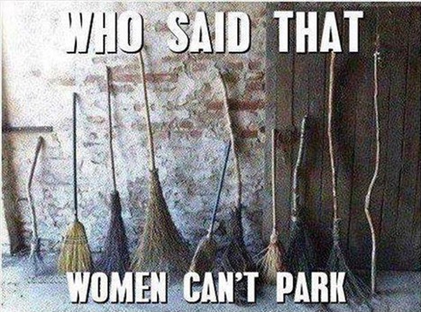 Who Said Women Can't Park - halloween pictures halloween humor halloween jokes halloween cartoons