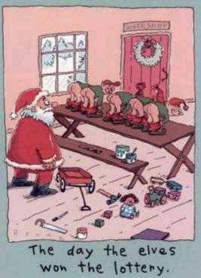 The Day The Elves Won The Lottery - christmas pictures christmas humor christmas jokes christmas cartoons xmas pictures xmas humor xmas jokes xmas cartoons